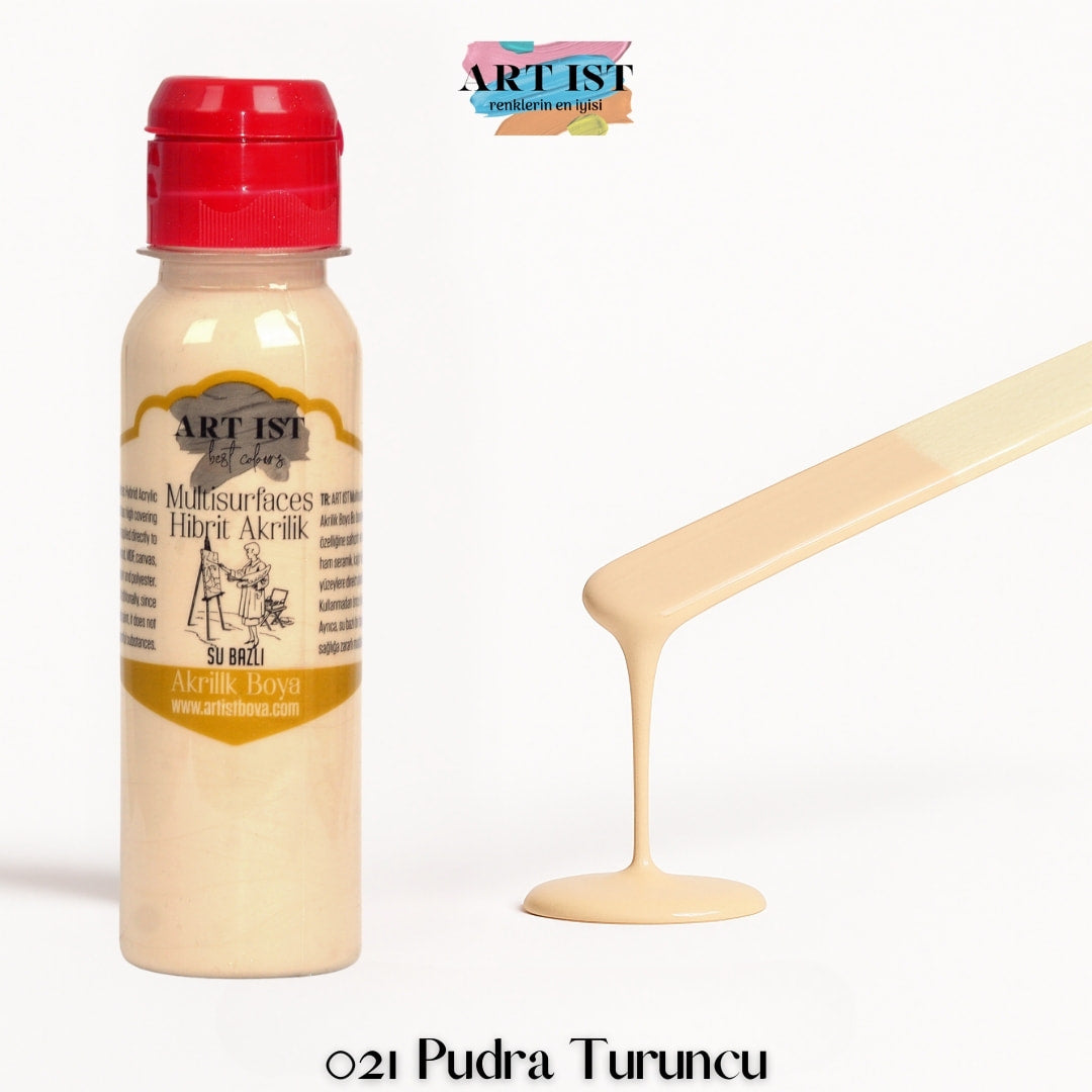 ART IST Multisurfaces Hibrit Akrilik Boya 100ml – 021 Pudra Turuncu