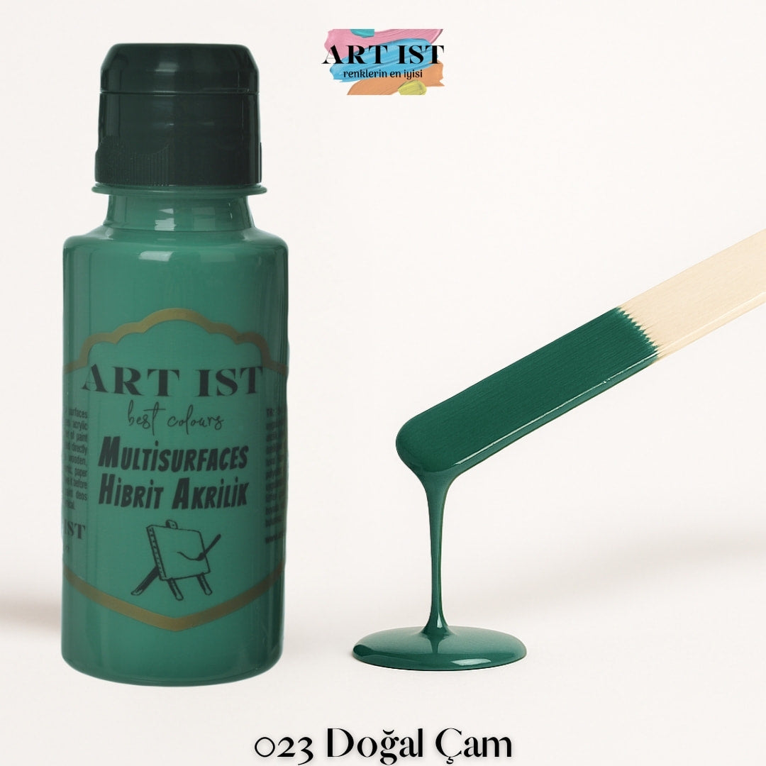 ART IST Multisurfaces Hibrit Akrilik Boya 100ml – 023 Dogal Cam