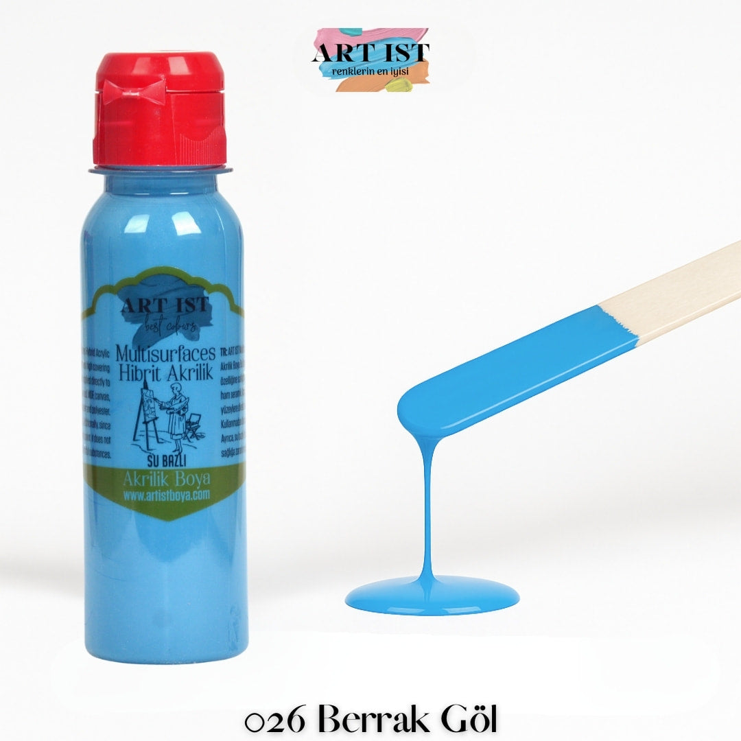 ART IST Multisurfaces Hibrit Akrilik Boya 100ml – 026 Berrak Gol