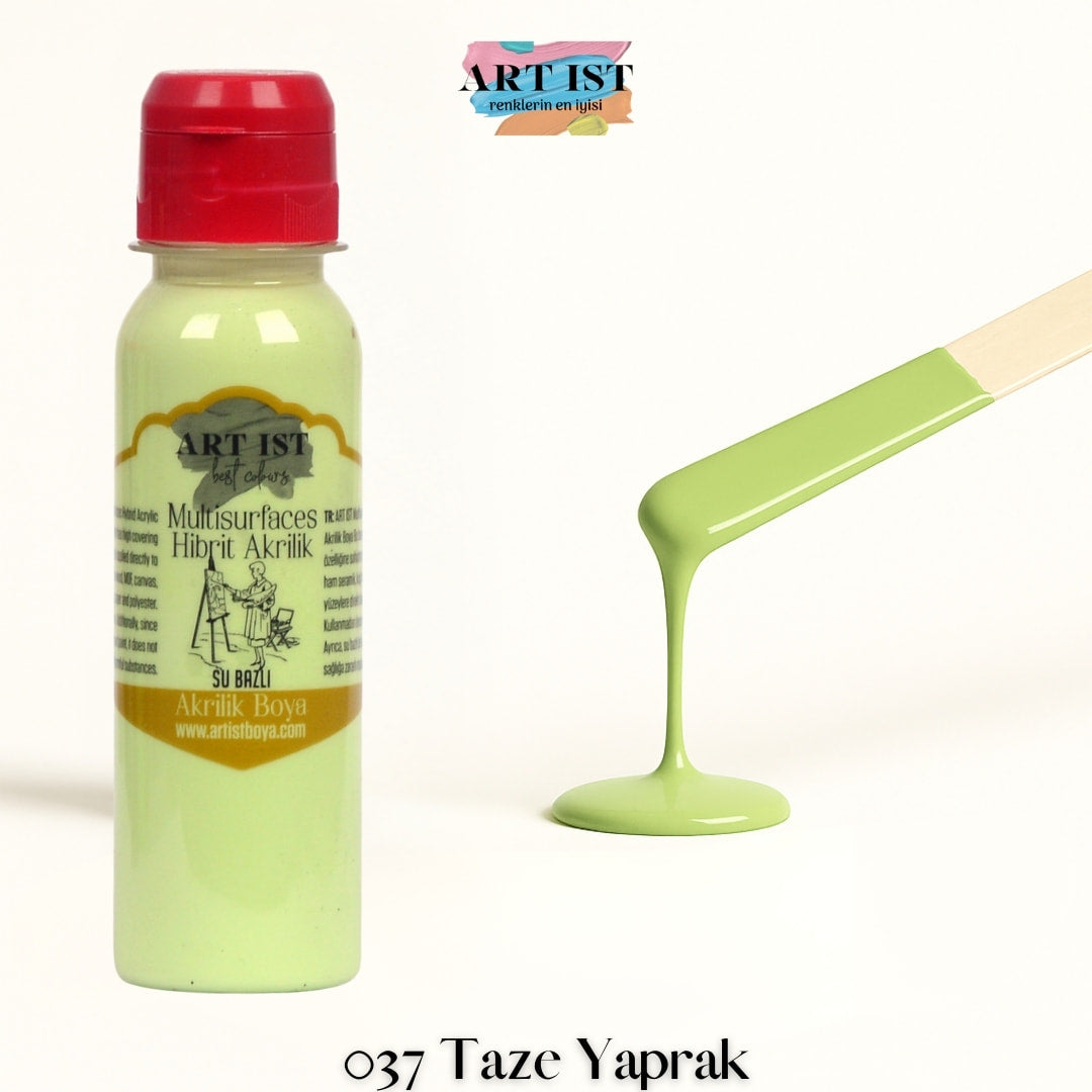ART IST Multisurfaces Hibrit Akrilik Boya 100ml – 037 Taze Yaprak