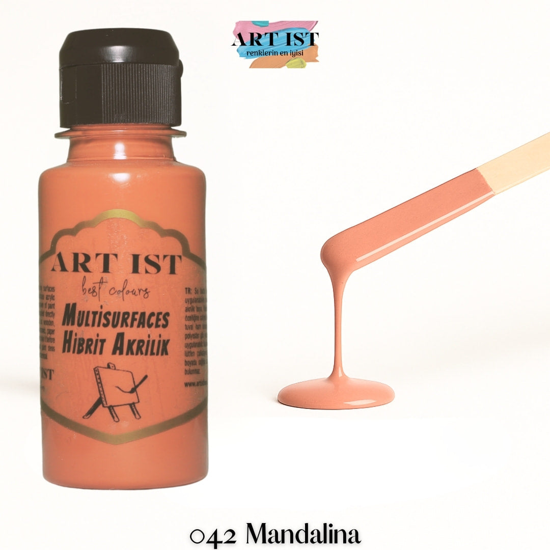ART IST Multisurfaces Hibrit Akrilik Boya 100ml – 042 Mandalina