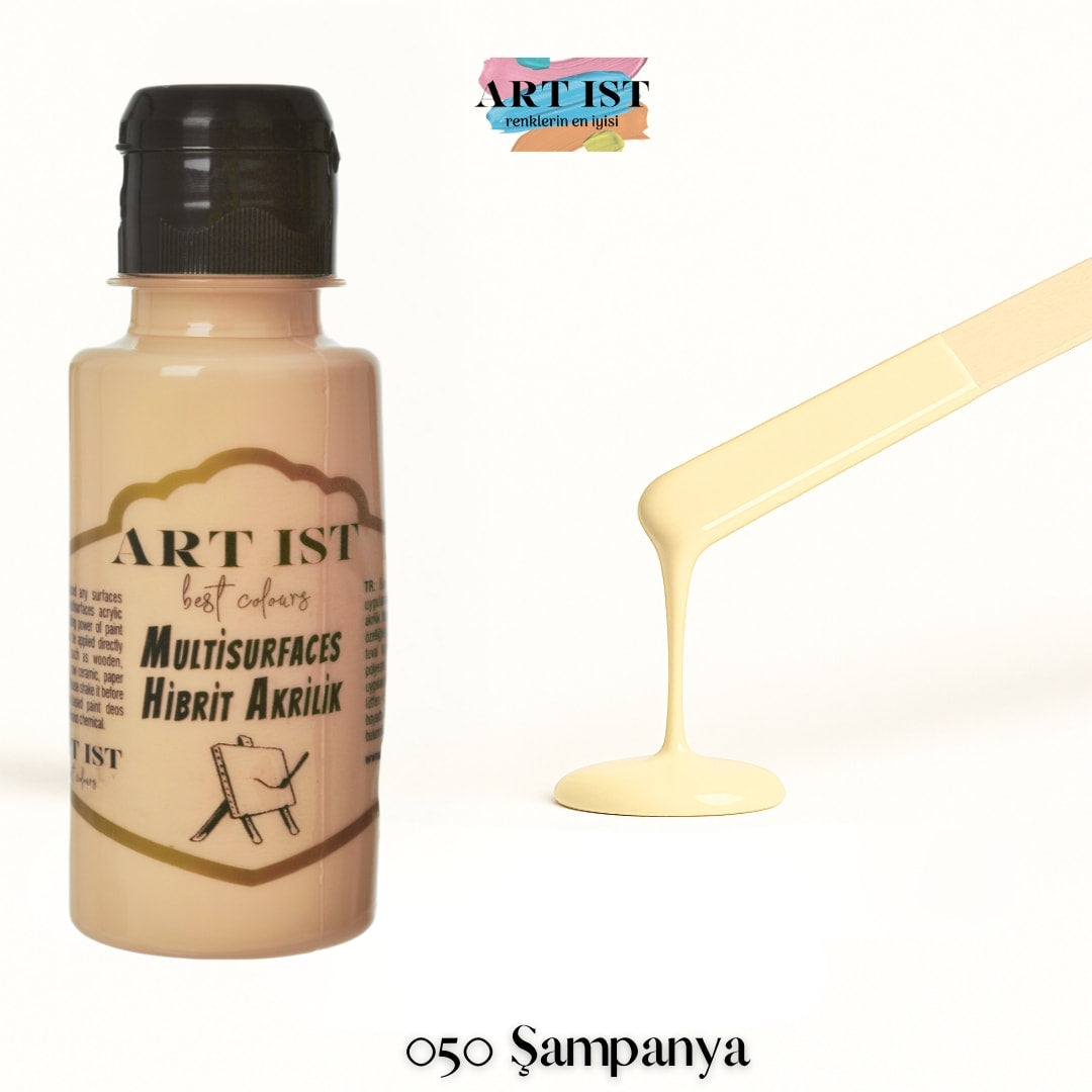 ART IST Multisurfaces Hibrit Akrilik Boya 100ml – 050 Sampanya