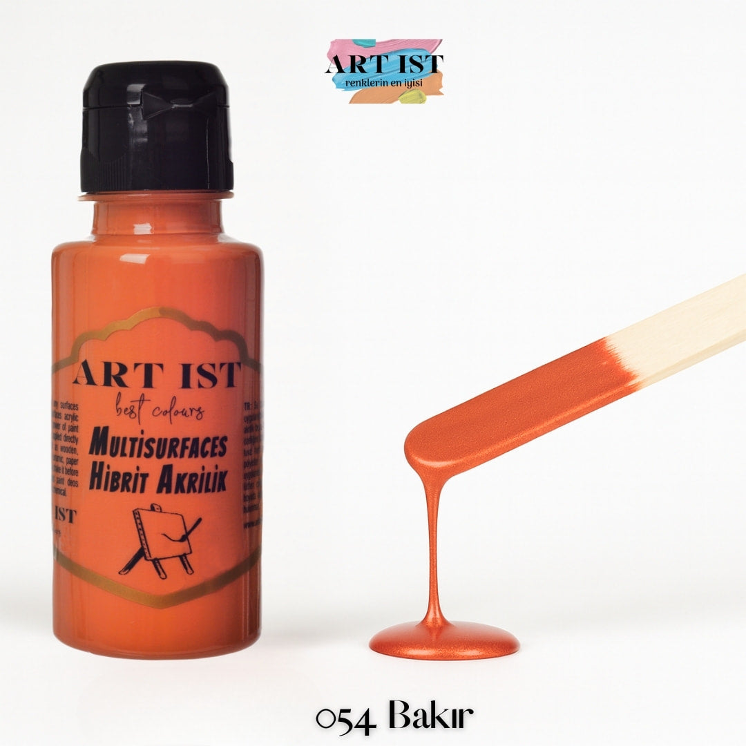 ART IST Multisurfaces Hibrit Akrilik Boya 100ml – 054 Bakir