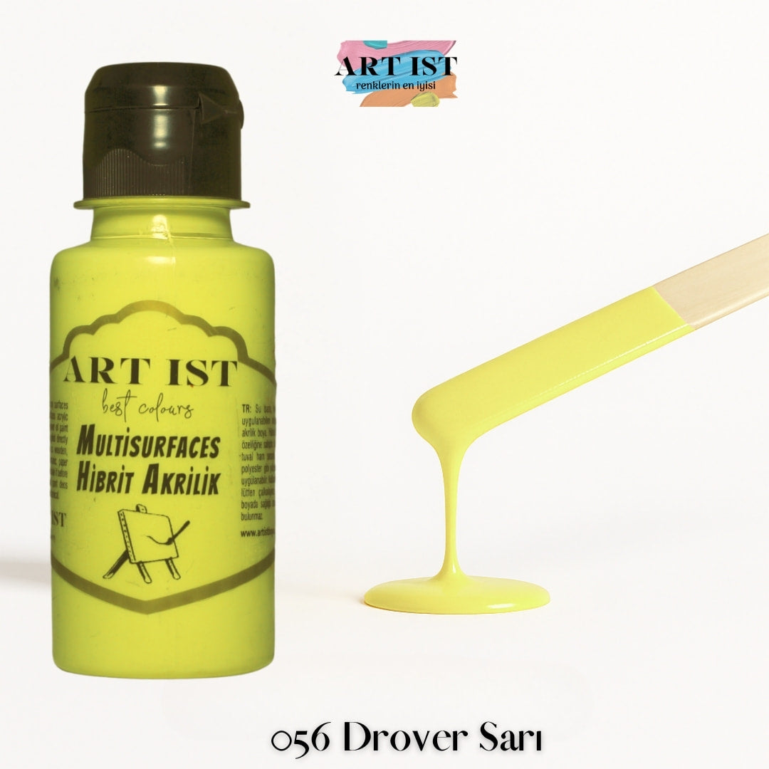 ART IST Multisurfaces Hibrit Akrilik Boya 100ml – 056 Drover Sari