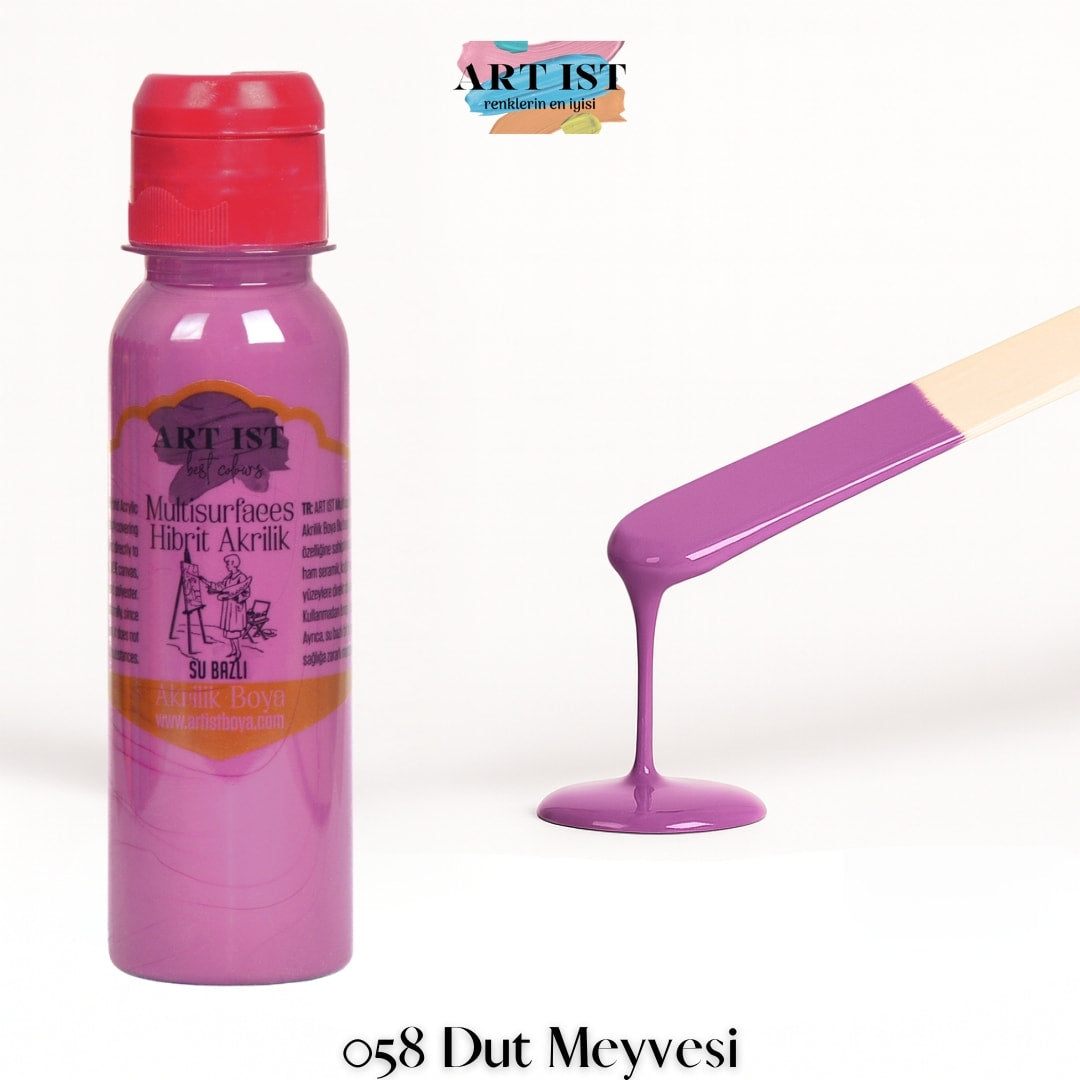 ART IST Multisurfaces Hibrit Akrilik Boya 100ml – 058 Dut Meyvesi