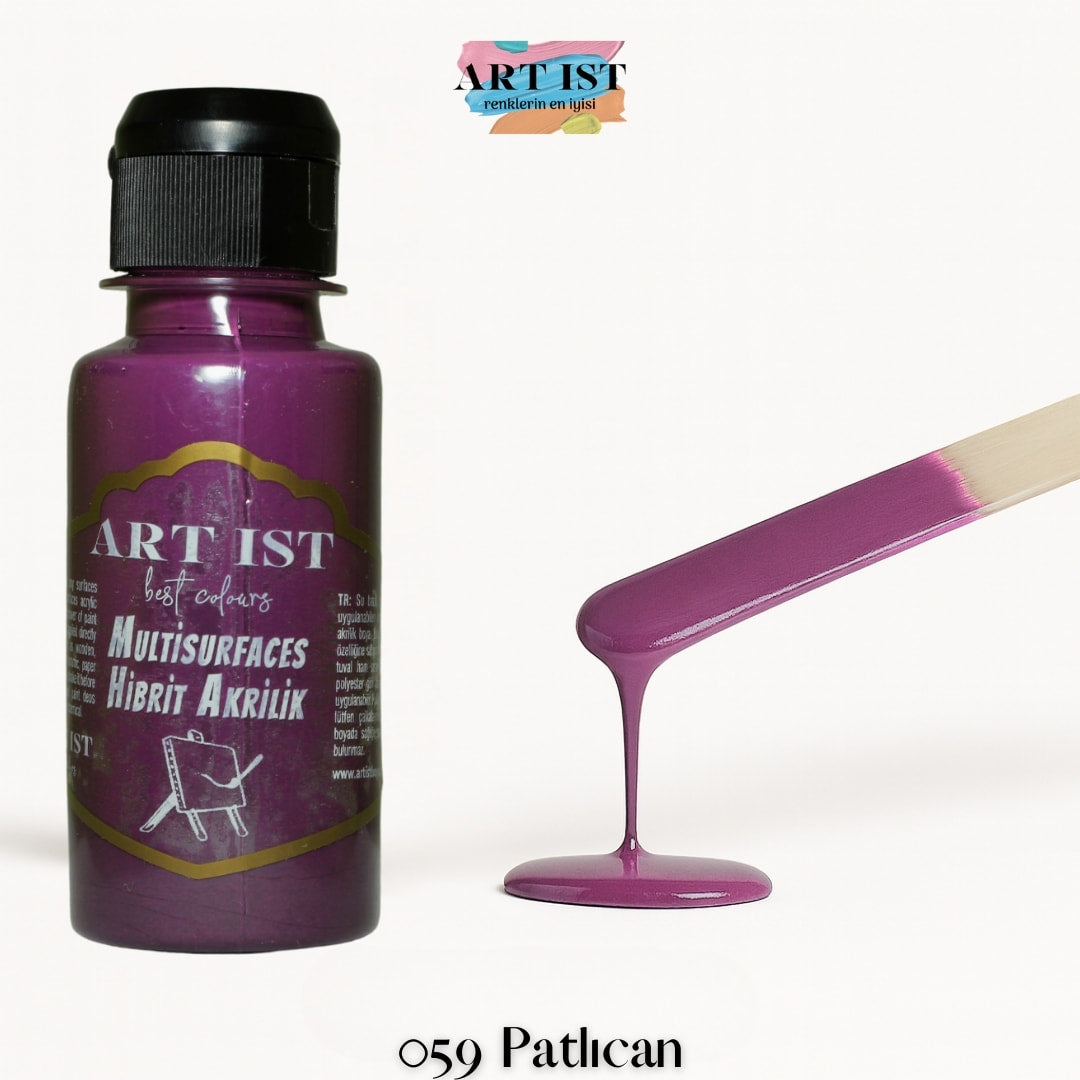 ART IST Multisurfaces Hibrit Akrilik Boya 100ml – 059 Patlican