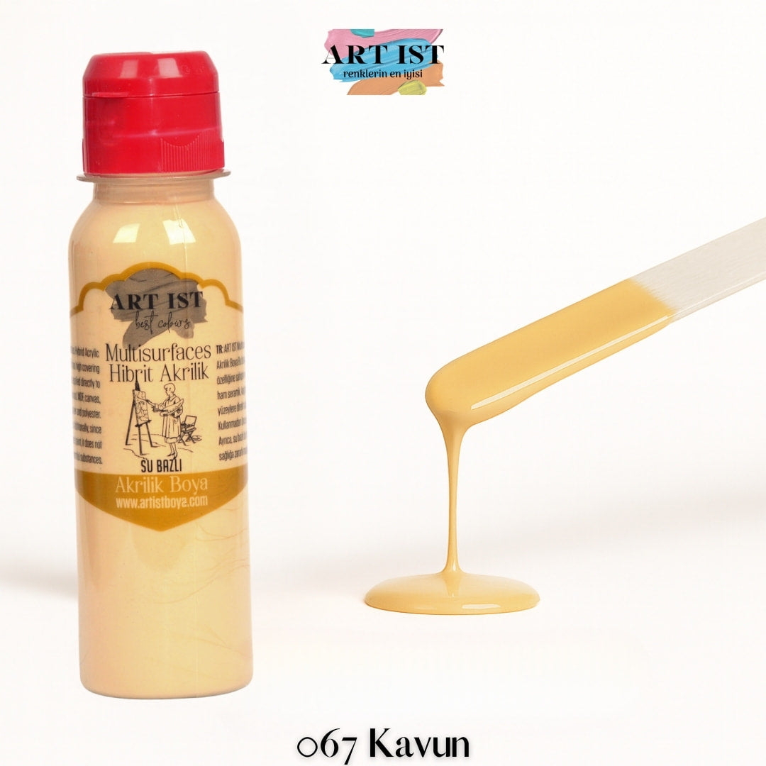 ART IST Multisurfaces Hibrit Akrilik Boya 100ml – 067 Kavun
