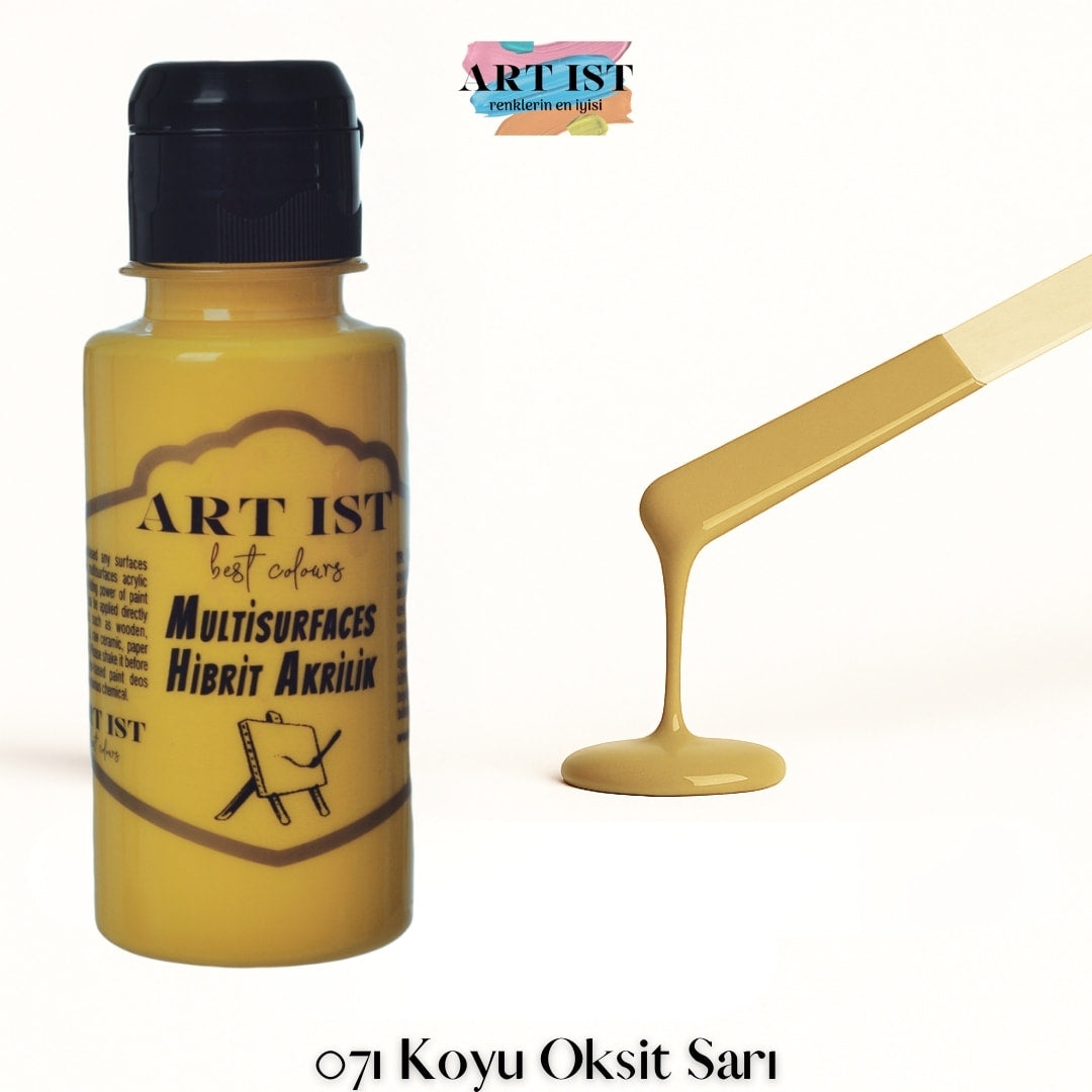 ART IST Multisurfaces Hibrit Akrilik Boya 100ml – 071 Koyu Oksit Sari