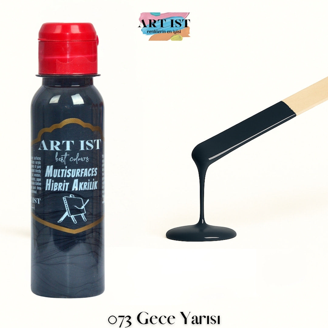 ART IST Multisurfaces Hibrit Akrilik Boya 100ml – 073 Gece Yarisi