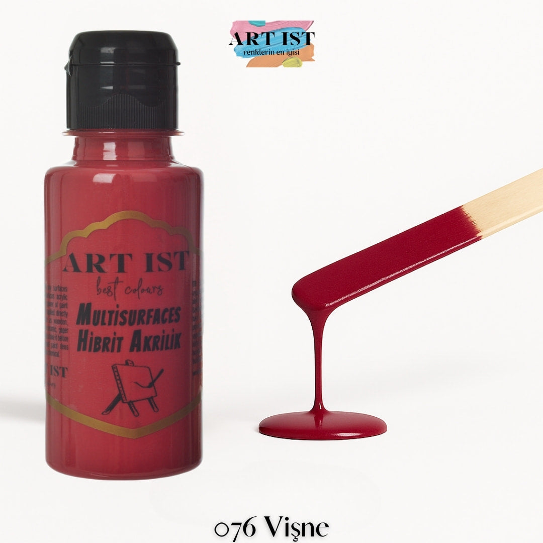 ART IST Multisurfaces Hibrit Akrilik Boya 100ml – 076 Visne