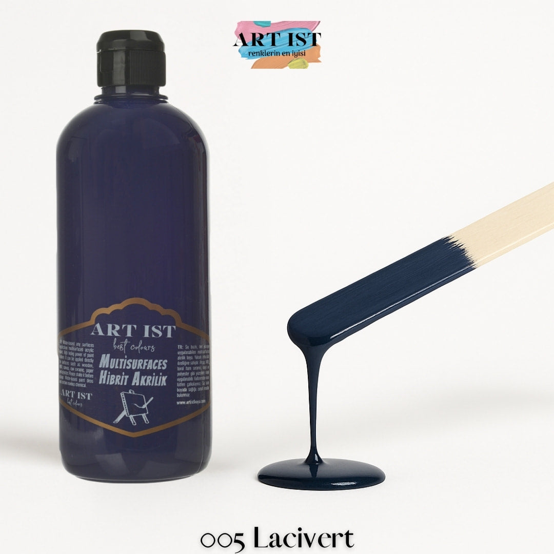 ART IST Multisurfaces Hibrit Akrilik Boya 500ml – 005 Lacivert