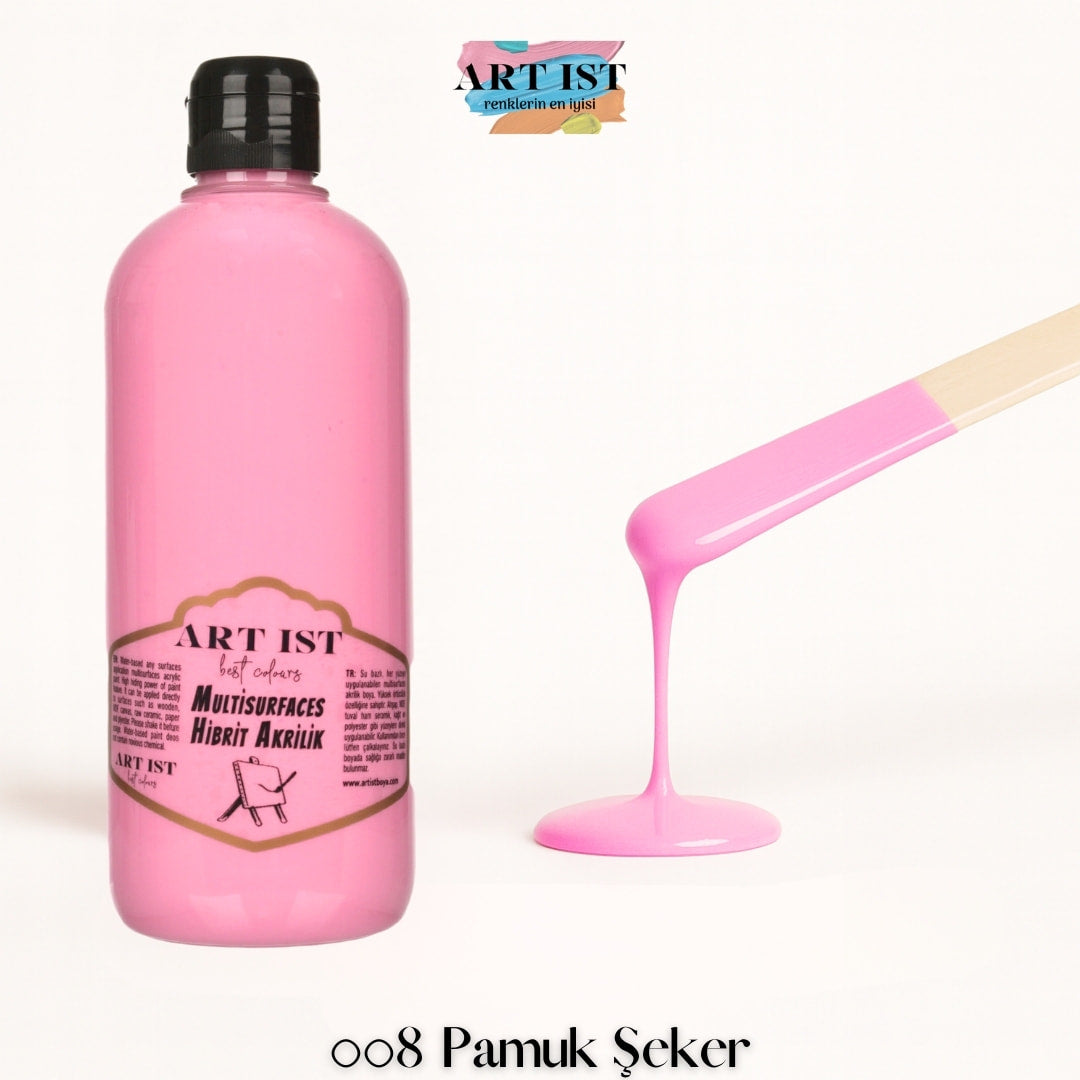 ART IST Multisurfaces Hibrit Akrilik Boya 500ml – 008 Pamuk Seker