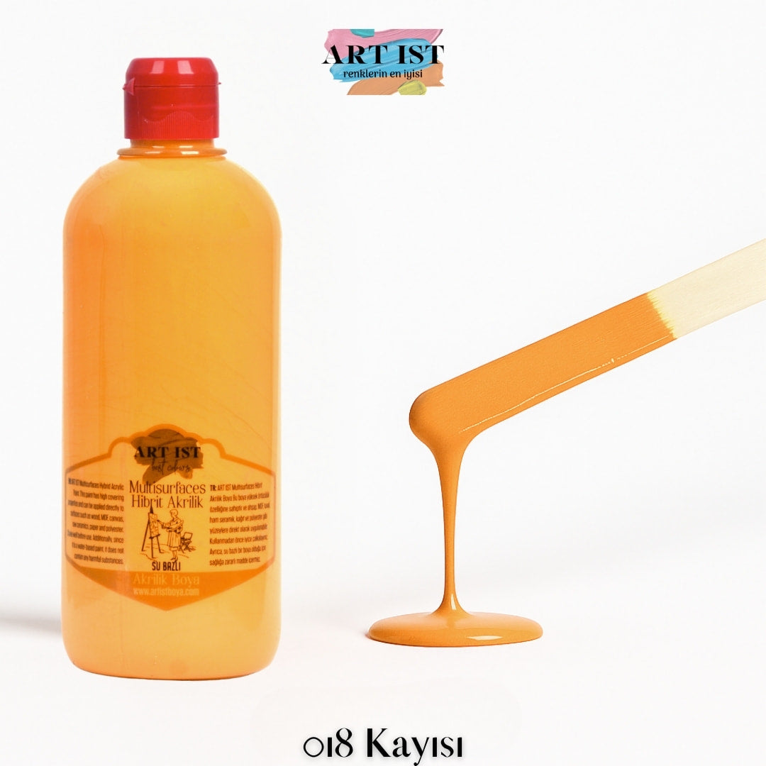 ART IST Multisurfaces Hibrit Akrilik Boya 500ml – 018 Kayisi