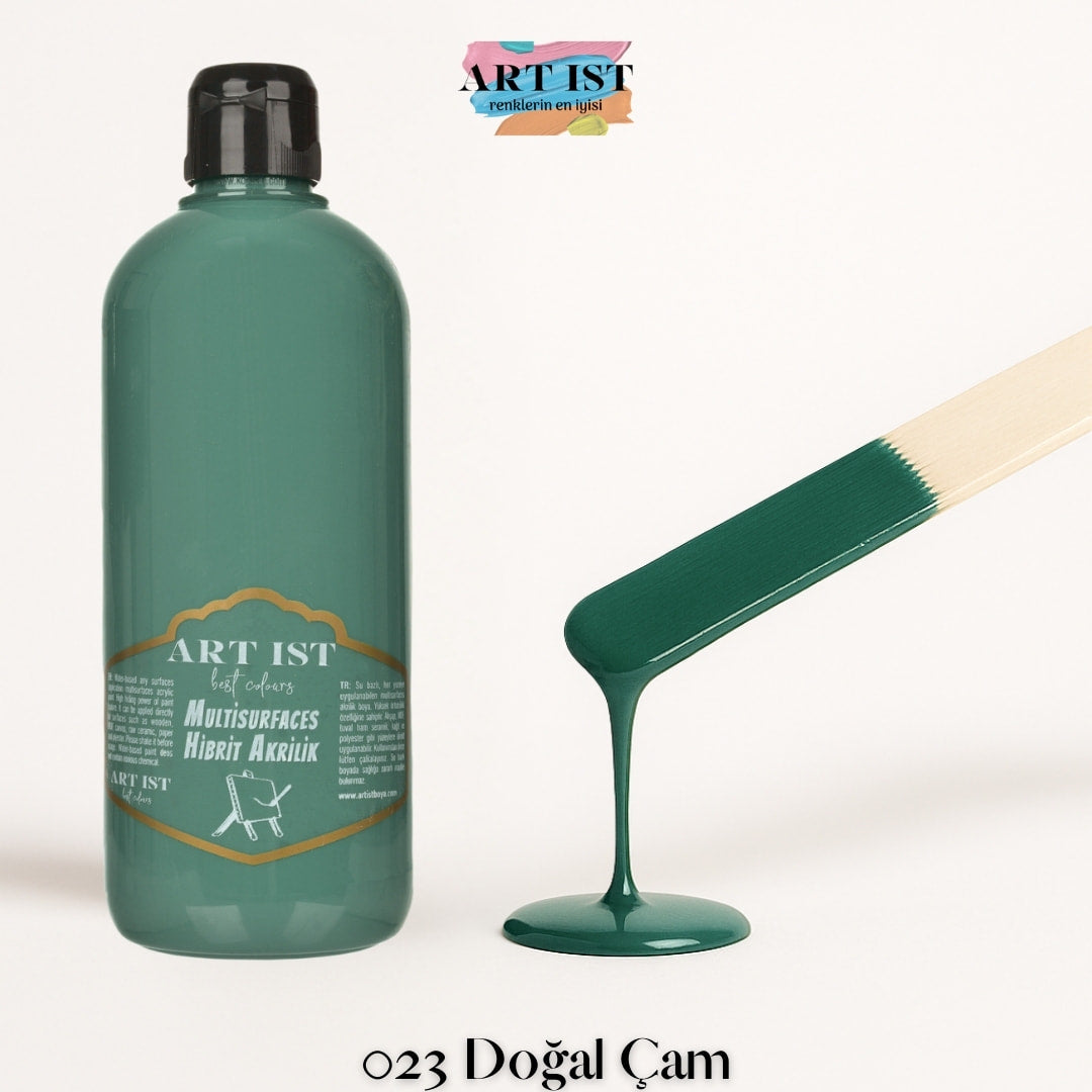 ART IST Multisurfaces Hibrit Akrilik Boya 500ml – 023 Dogal Cam