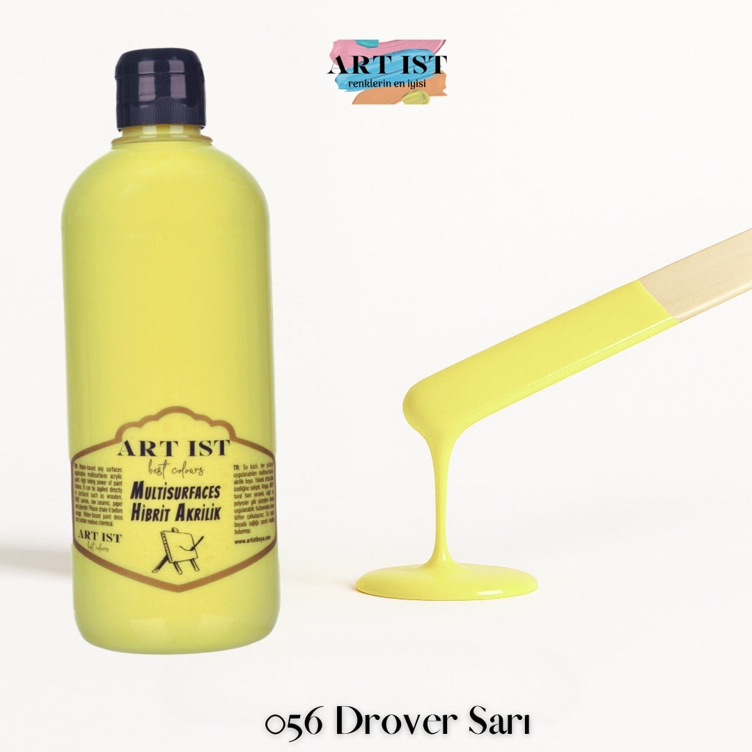 ART IST Multisurfaces Hibrit Akrilik Boya 500ml – 056 Drover Sari