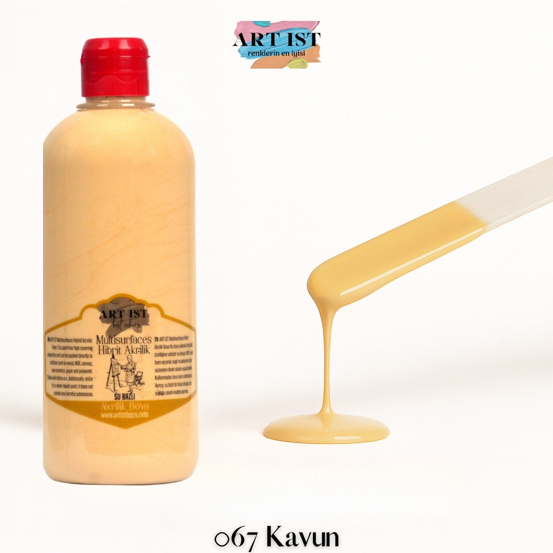 ART IST Multisurfaces Hibrit Akrilik Boya 500ml – 067 Kavun