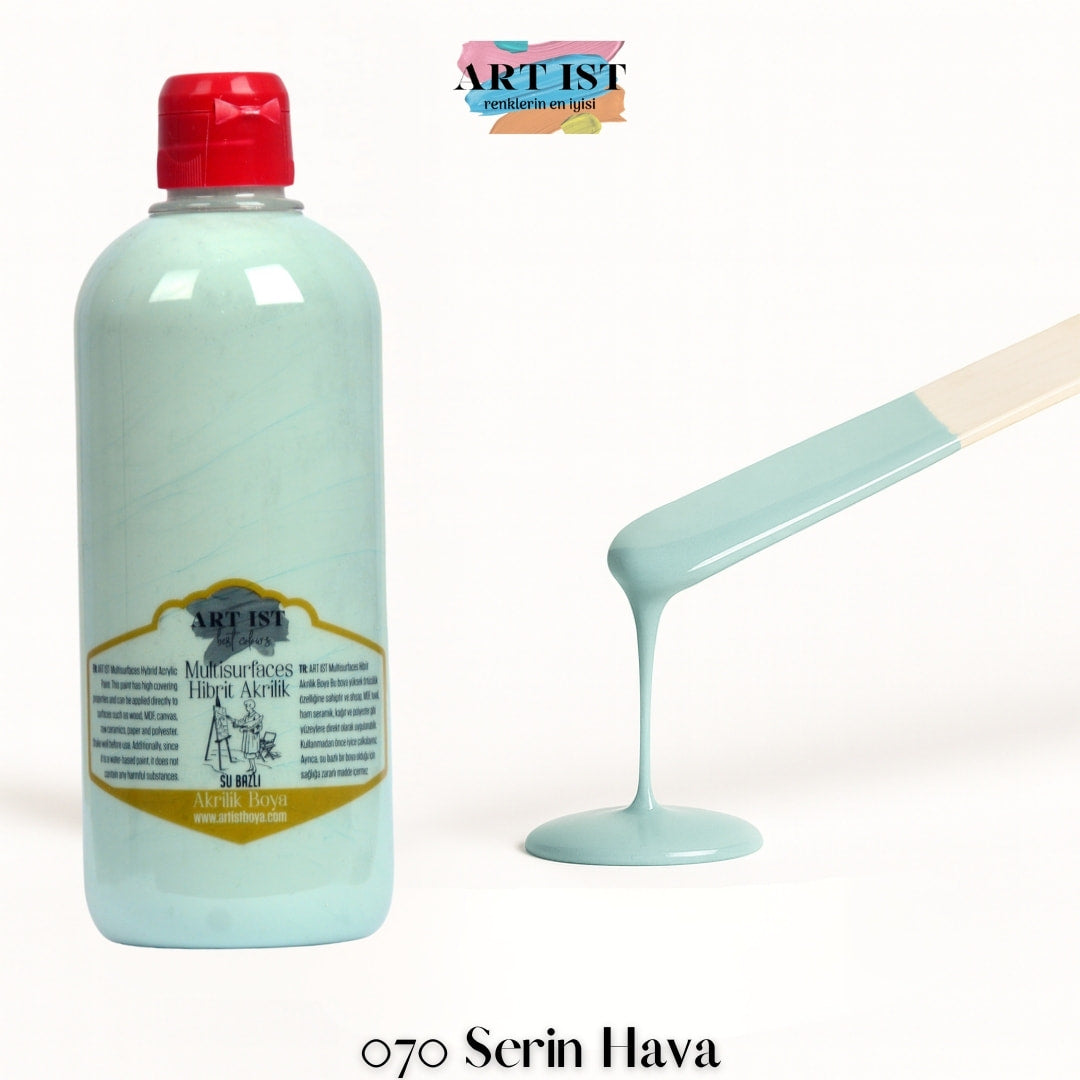 ART IST Multisurfaces Hibrit Akrilik Boya 500ml – 070 Serin Hava