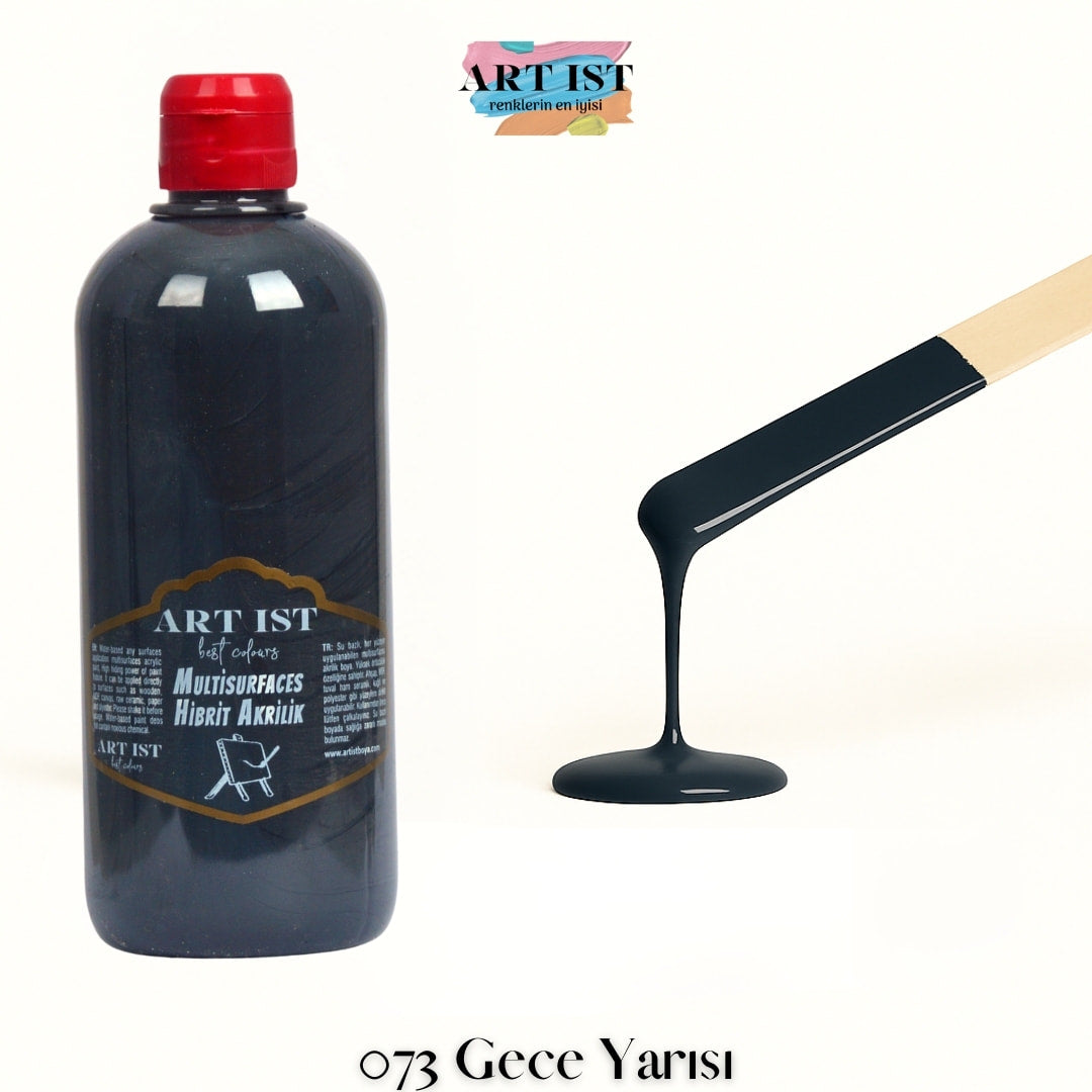 ART IST Multisurfaces Hibrit Akrilik Boya 500ml – 073 Gece Yarisi