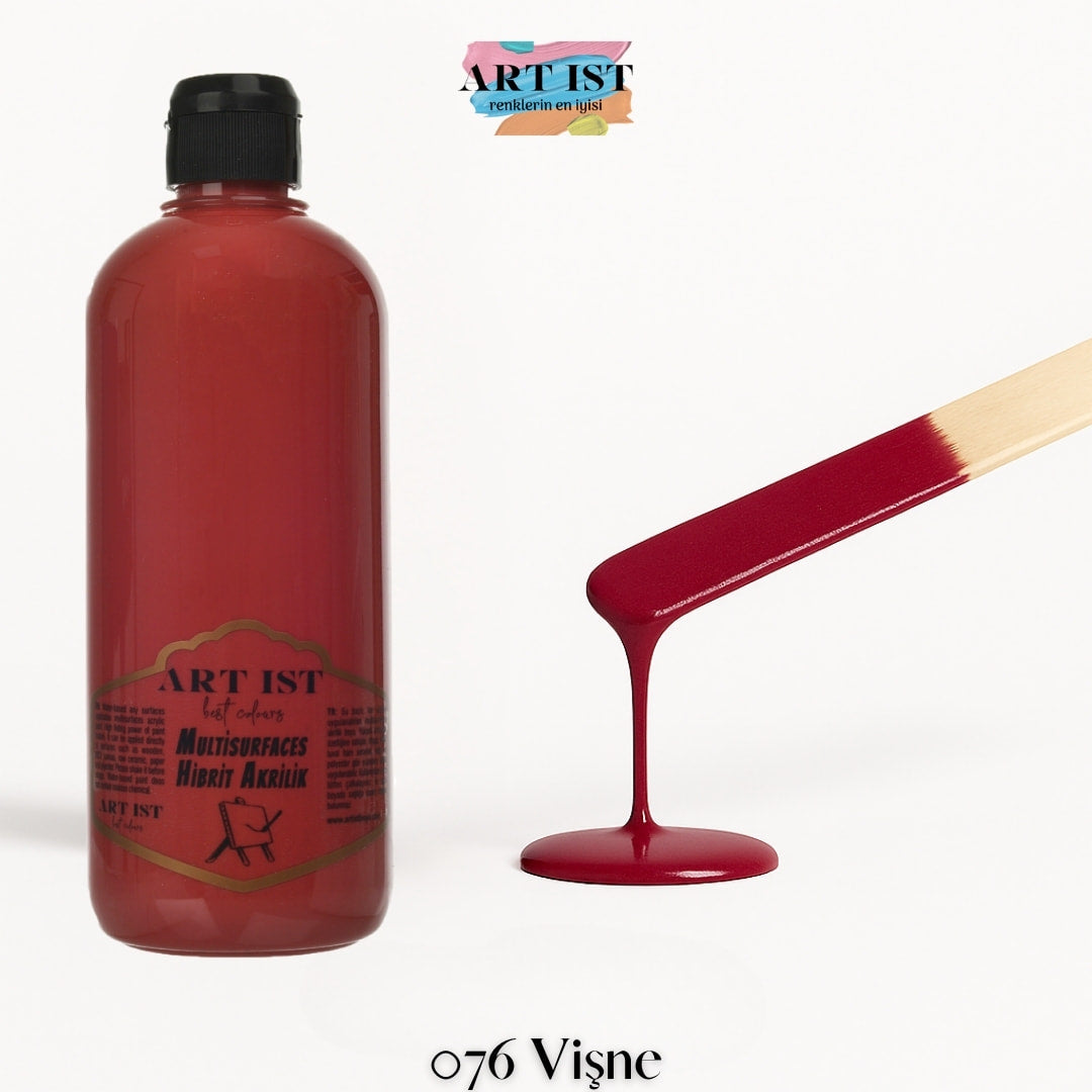 ART IST Multisurfaces Hibrit Akrilik Boya 500ml – 076 Visne