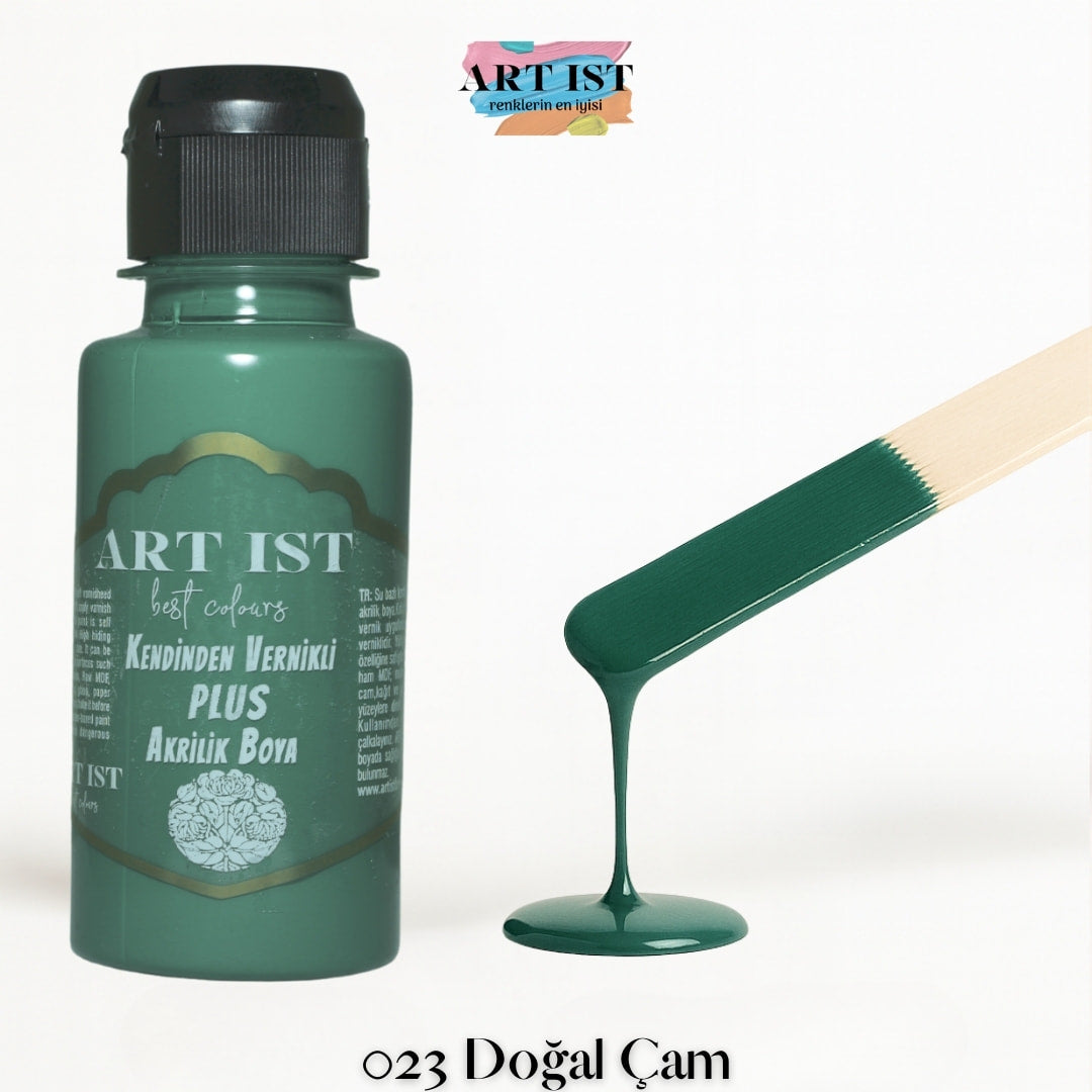Kendinden Vernikli PLUS Vernikli Akrilik Boya 100ml – 023 Dogal Cam