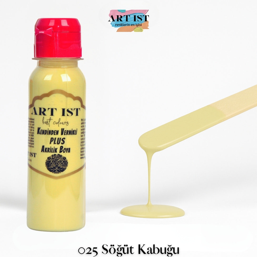 Kendinden Vernikli PLUS Vernikli Akrilik Boya 100ml – 025 Sogut Kabugu