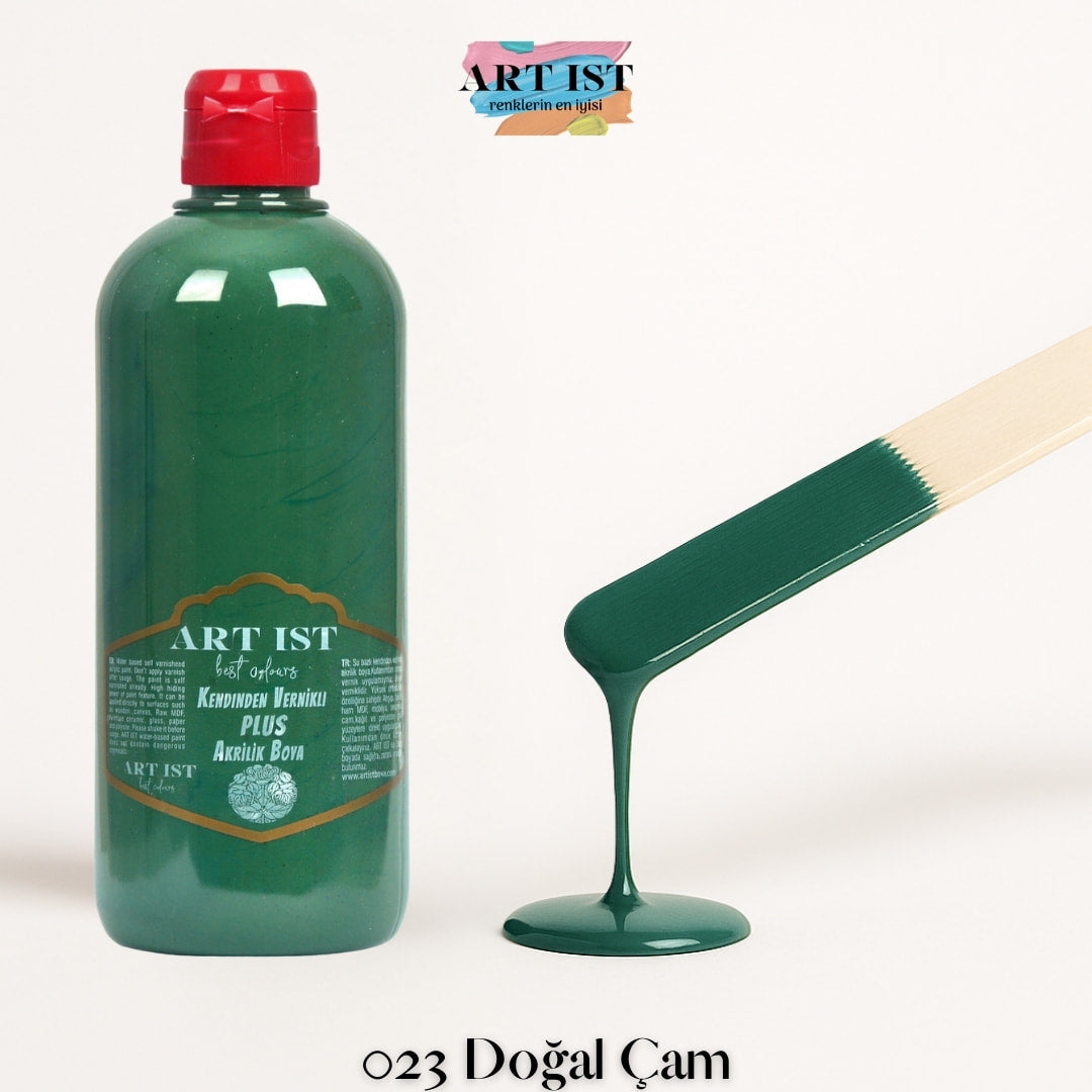 Kendinden Vernikli PLUS Vernikli Akrilik Boya 500ml – 023 Dogal Cam