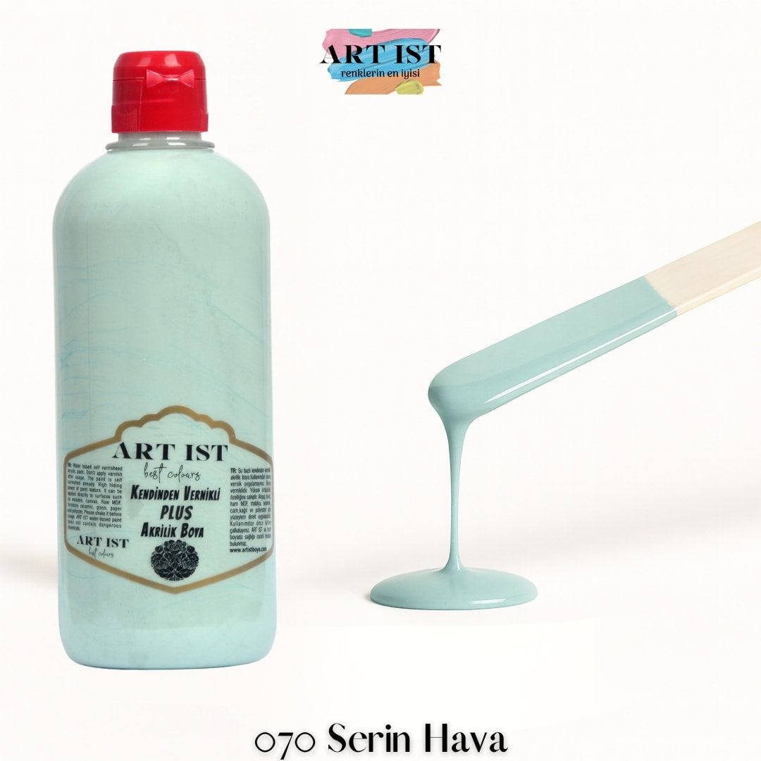 Kendinden Vernikli PLUS Vernikli Akrilik Boya 500ml – 070 Serin Hava