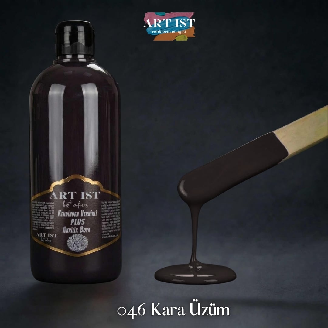 Kendinden Vernikli PLUS Vernikli Akrilik Boyalar 500ml