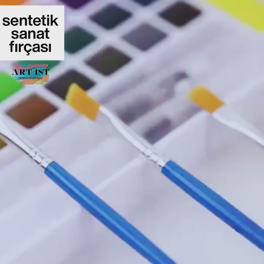 Flat Uçlu Nylon Kıllı Fırça – Akrilik, Yağlı & Sulu Boya için Çok Amaçlı